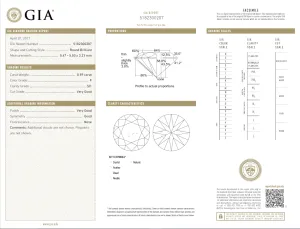 0.59 Carat Loose F/ SI1 Round Brilliant Cut Diamond GIA Certified