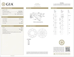 0.65 Carat Loose G / VS2 Round Brilliant Cut Diamond GIA Certified