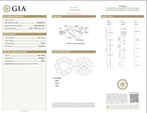 0.72 Carat Loose J / VVS2 Round Brilliant Cut Diamond GIA Certified