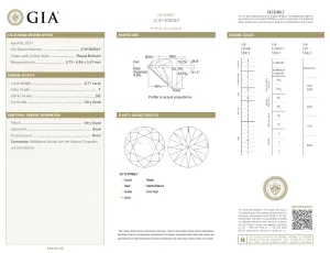 0.77 Carat Loose F/ SI2 Round Brilliant Cut Diamond GIA Certified