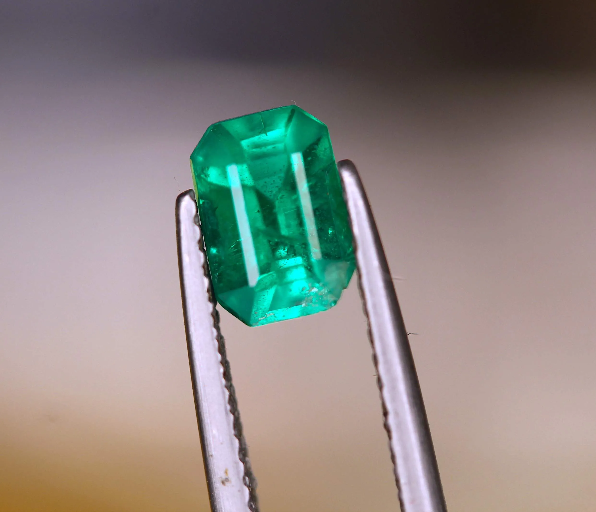 0.85 carats Emerald Cut Natural Green Emerald Stone