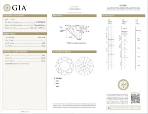 0.94 Carat Loose I/ VS2 Round Brilliant Cut Diamond GIA Certified