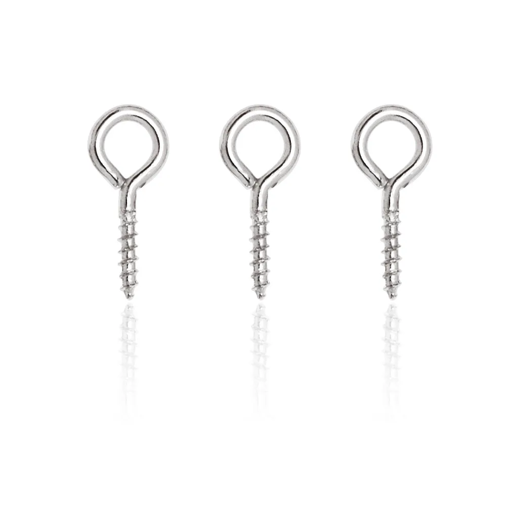 10 * 4.5mm Screw Clasps,sheep eyes self-tapping screws,Imitation Rhodium screw eye pin,Metal,200pcs/lot
