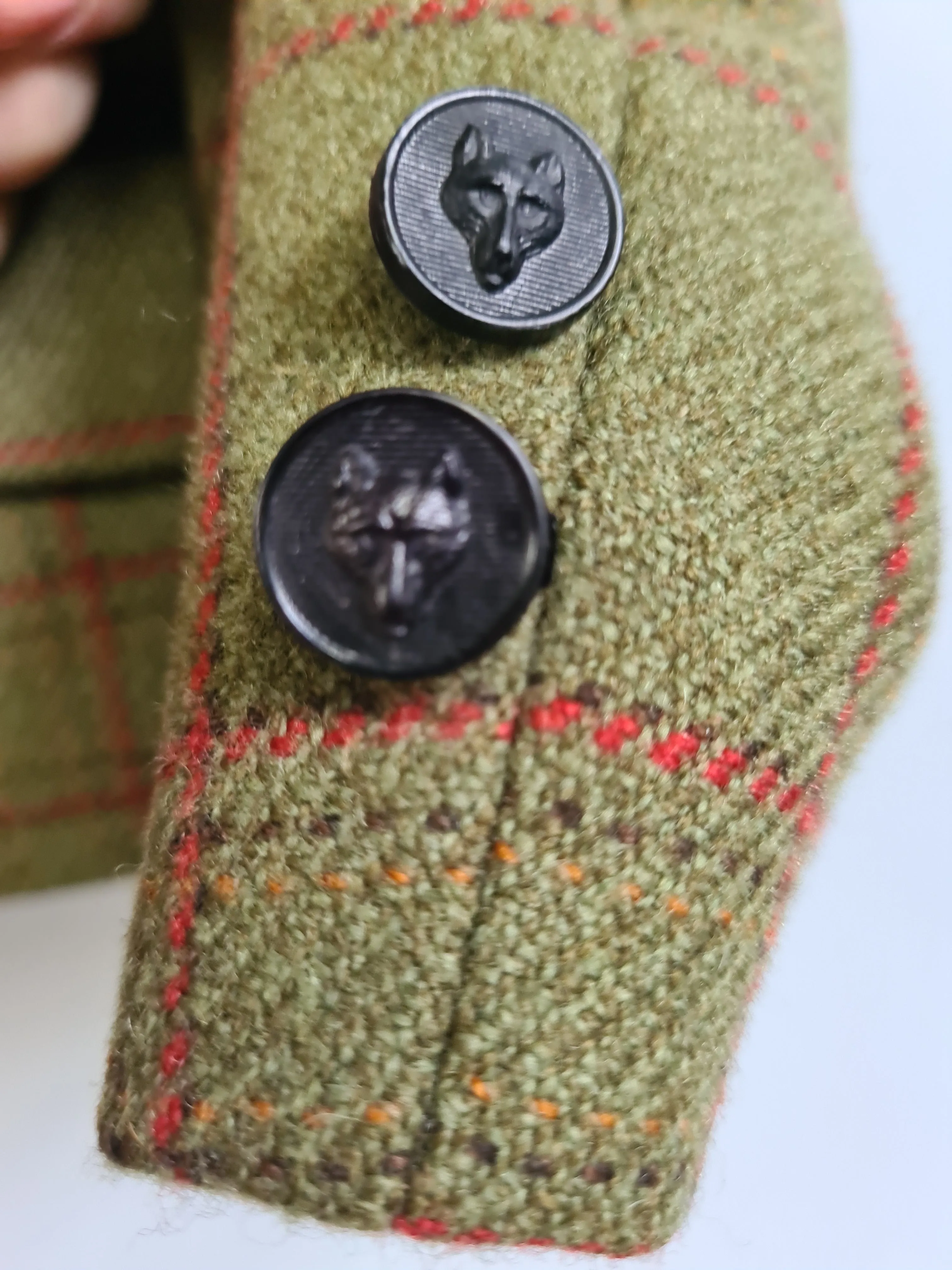 100% wool Green Lead rein show jacket set ladies size 14 and childs size 20" FREE POSTAGE 🔵