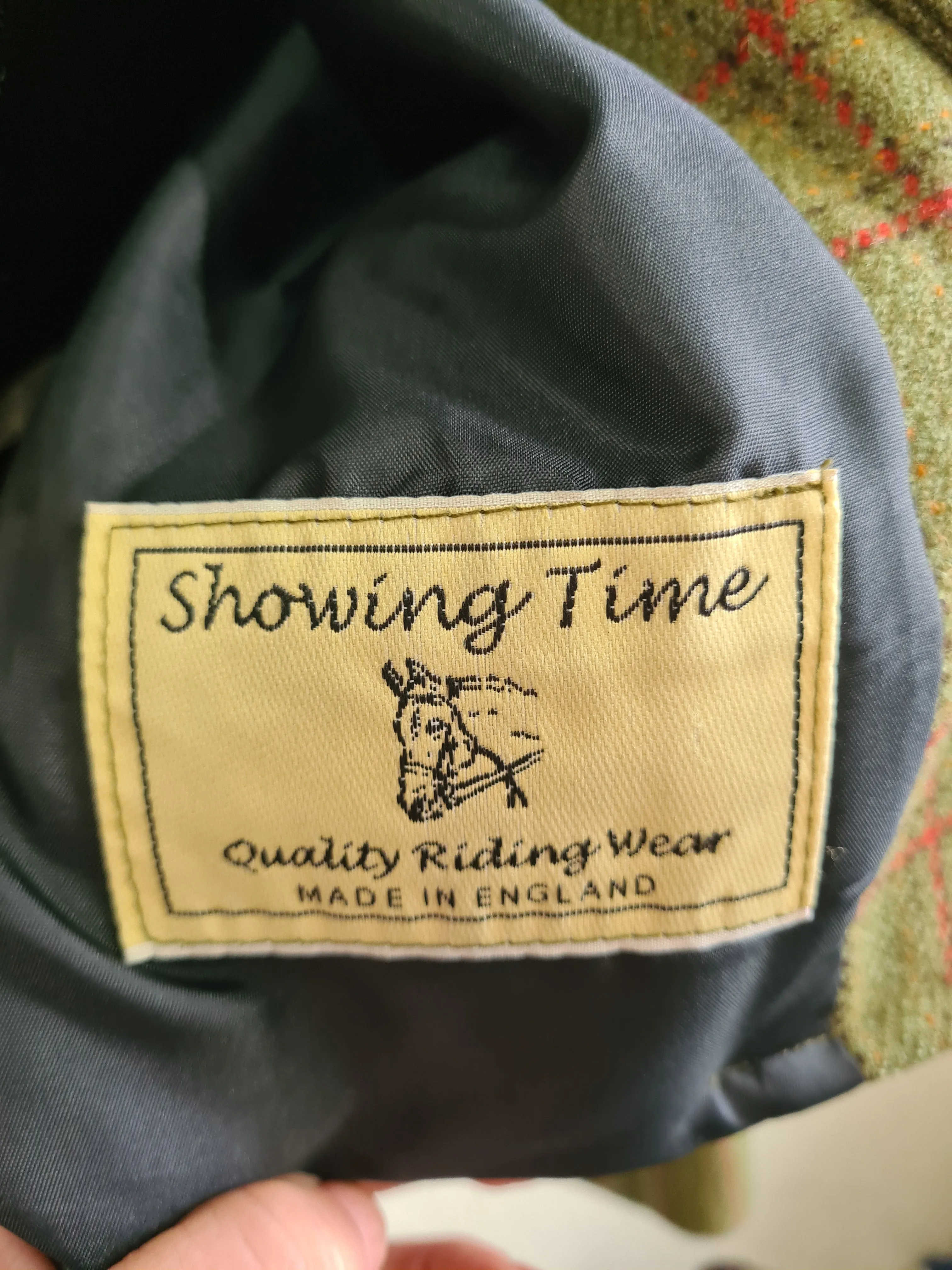 100% wool Green Lead rein show jacket set ladies size 14 and childs size 20" FREE POSTAGE 🔵