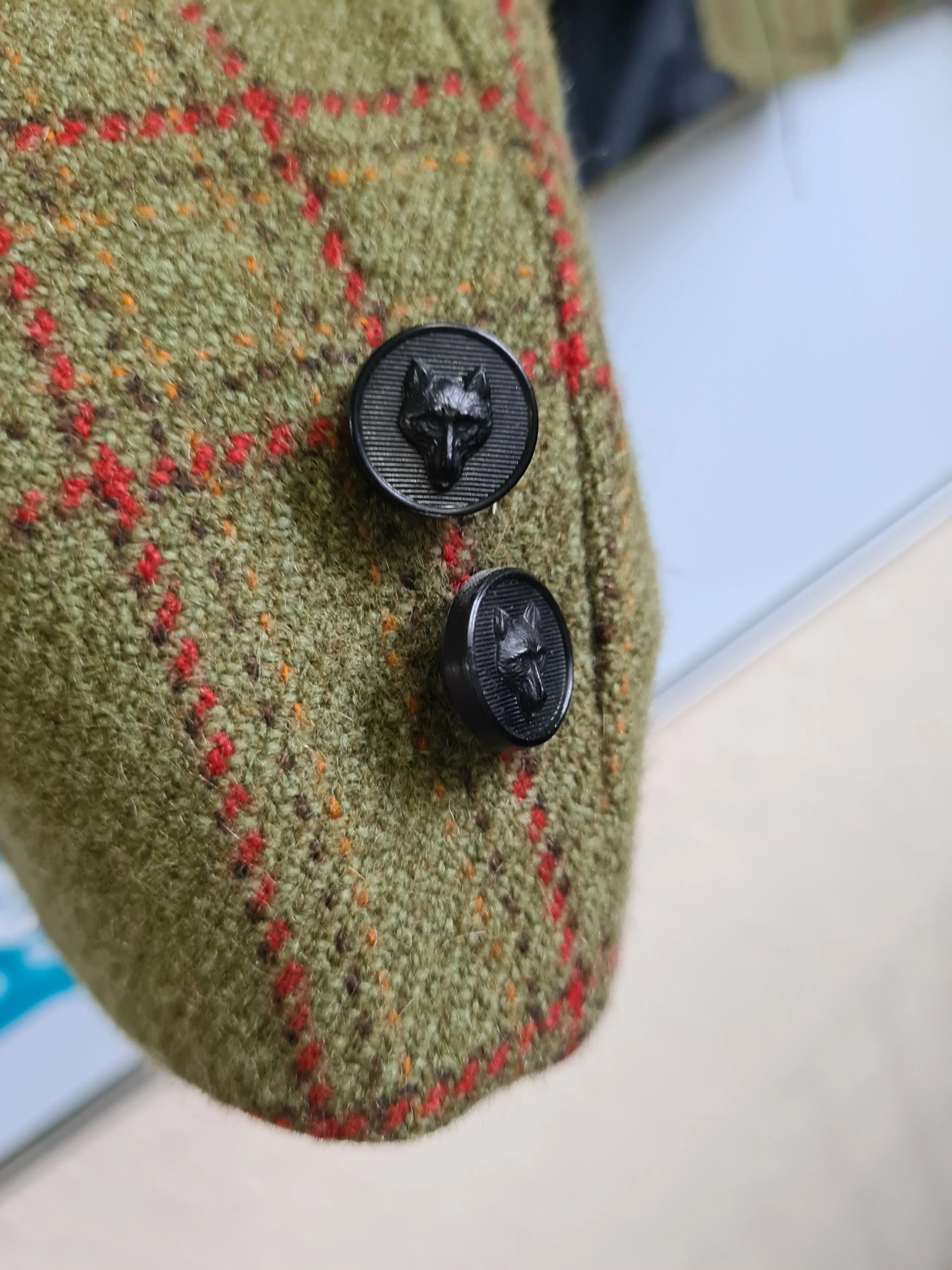 100% wool Green Lead rein show jacket set ladies size 14 and childs size 20" FREE POSTAGE 🔵