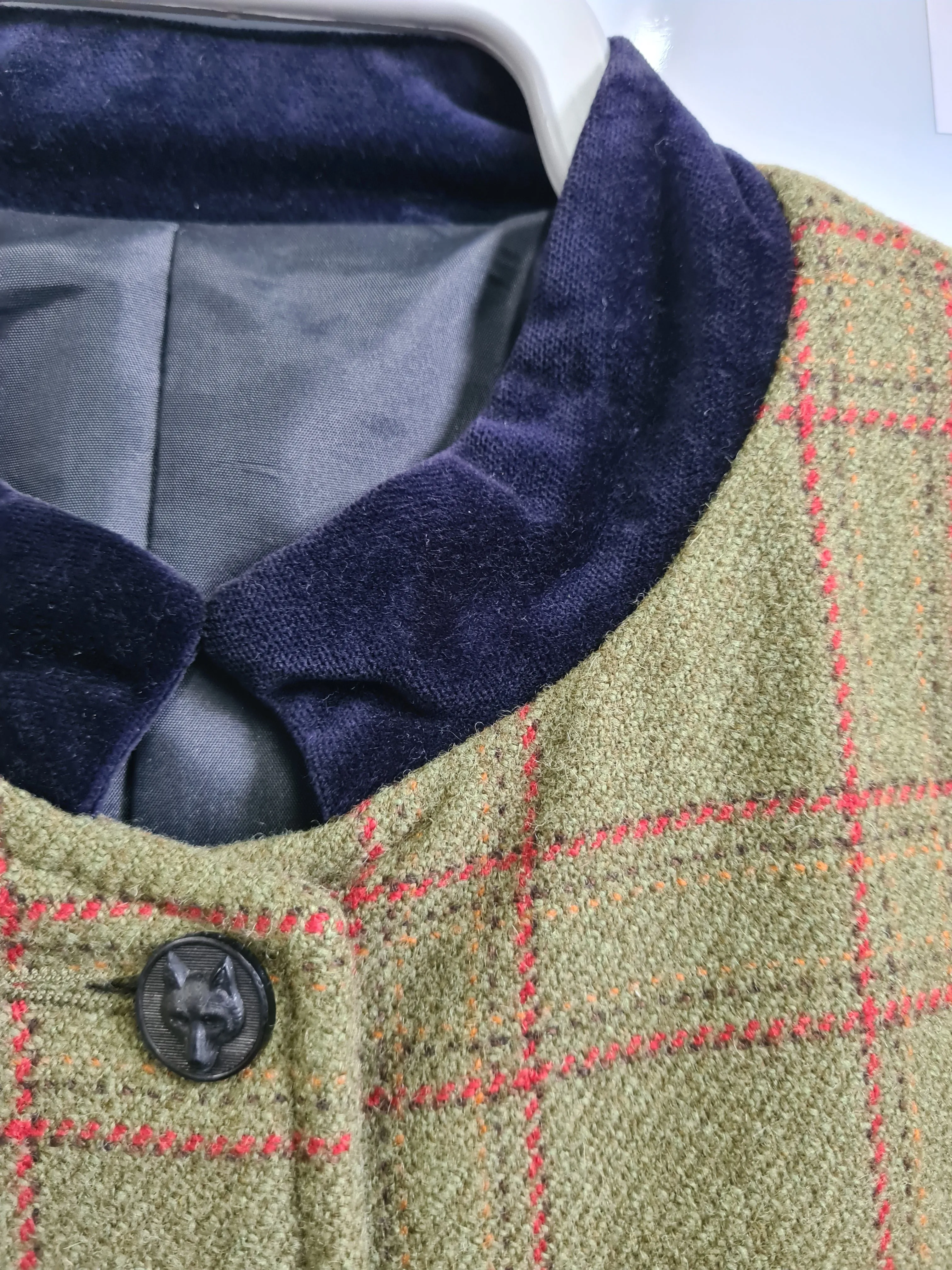 100% wool Green Lead rein show jacket set ladies size 14 and childs size 20" FREE POSTAGE 🔵