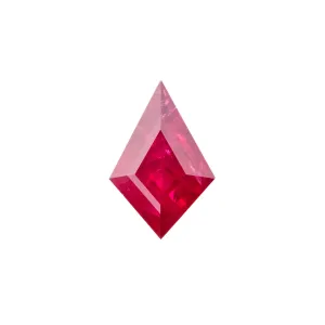1.01 Carat Deep Red Double Cut Kite Ruby