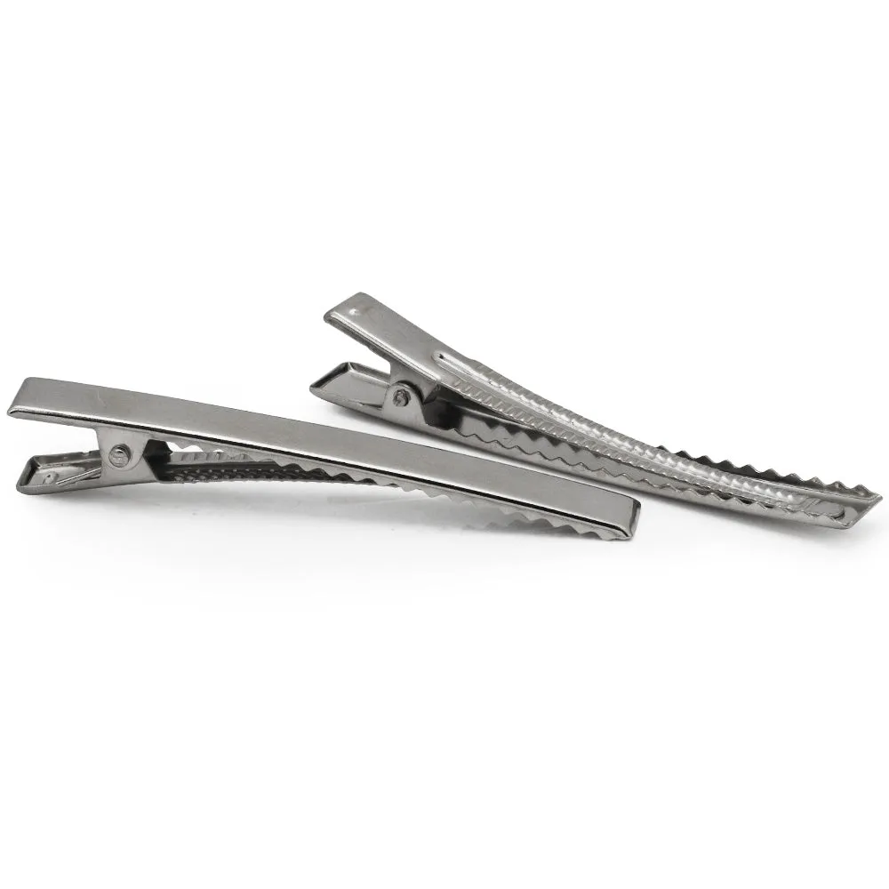10x85mm Imitation Rhodium Benn clip hairpin Hair clips with teeth in silver tone,Metal,20pcs/lot