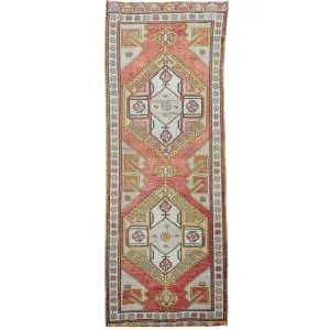 13996 Handwoven Vintage Rug 4x10’6