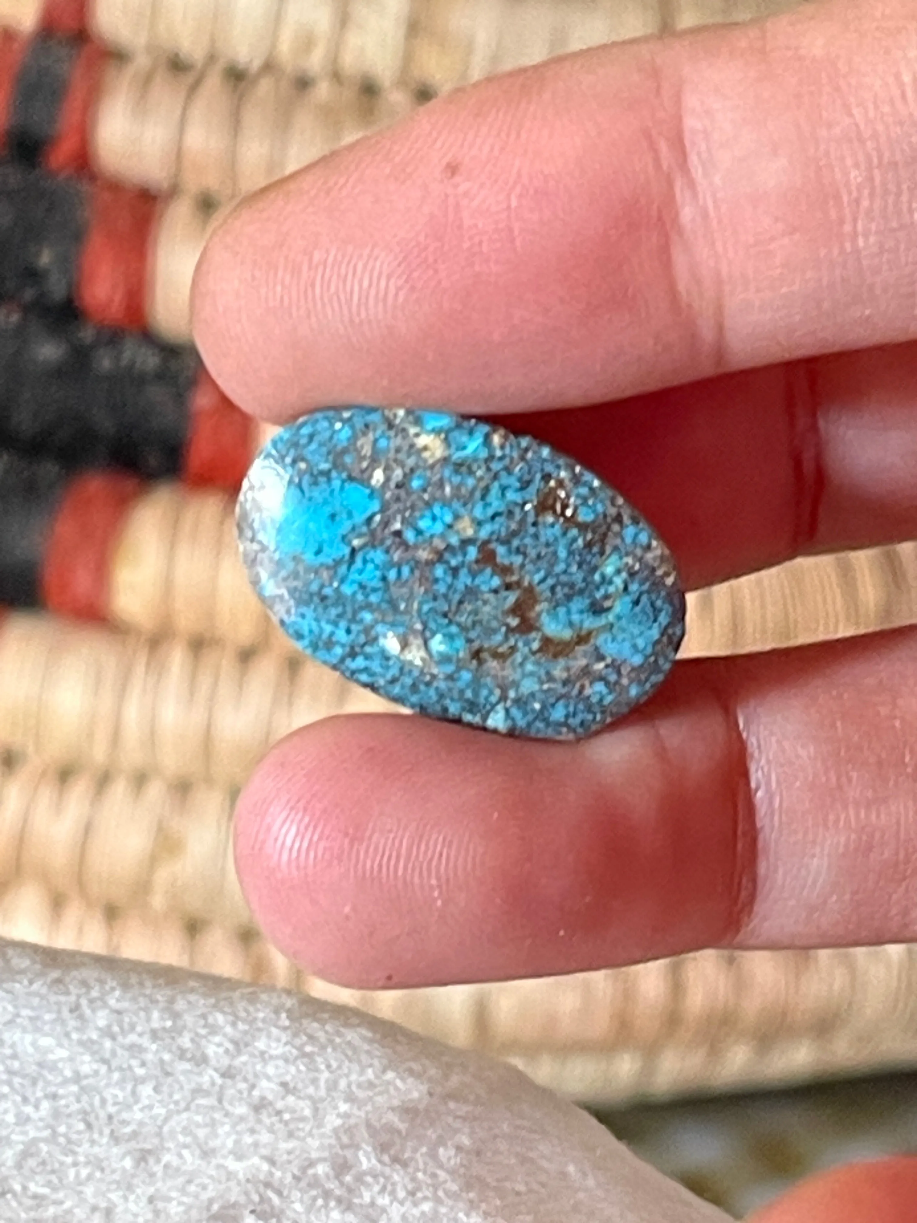 14.8 carats Natural Web Turquoise from Persia