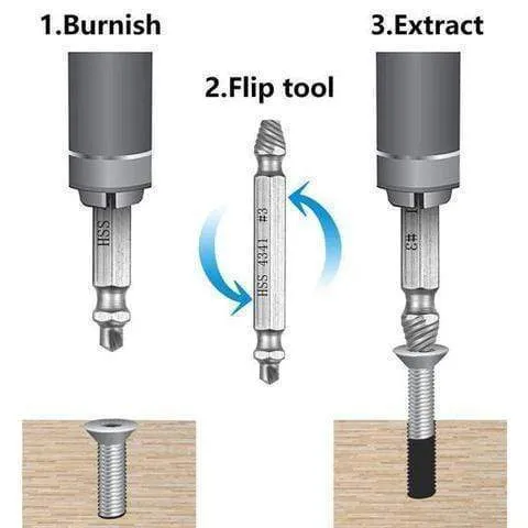 1/4''Hex Shank Screw Remover(1 Set)