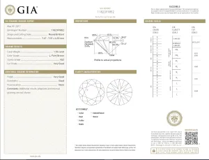 1.54 Carat Loose L / VS2 Round Brilliant Cut Diamond GIA Certified
