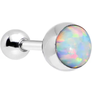 16 Gauge 6mm Imitation White Opal Tragus Cartilage Earring