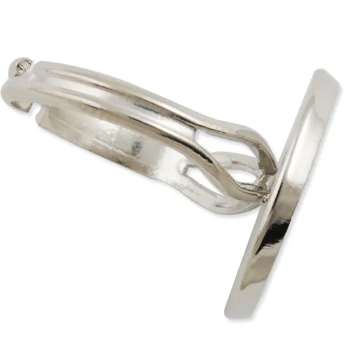 16MM Round Adjustable Shallow bottom Imitation Rhodium  plated Ring Base Setting Pendants With 16 MM round Pad,Sold 50PCS Per Package