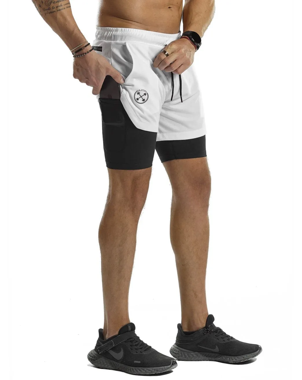 2 in 1 Functional Training Shorts [White]