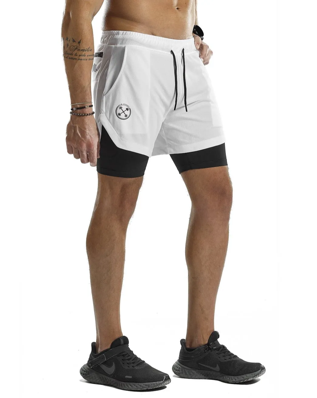 2 in 1 Functional Training Shorts [White]