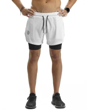 2 in 1 Functional Training Shorts [White]