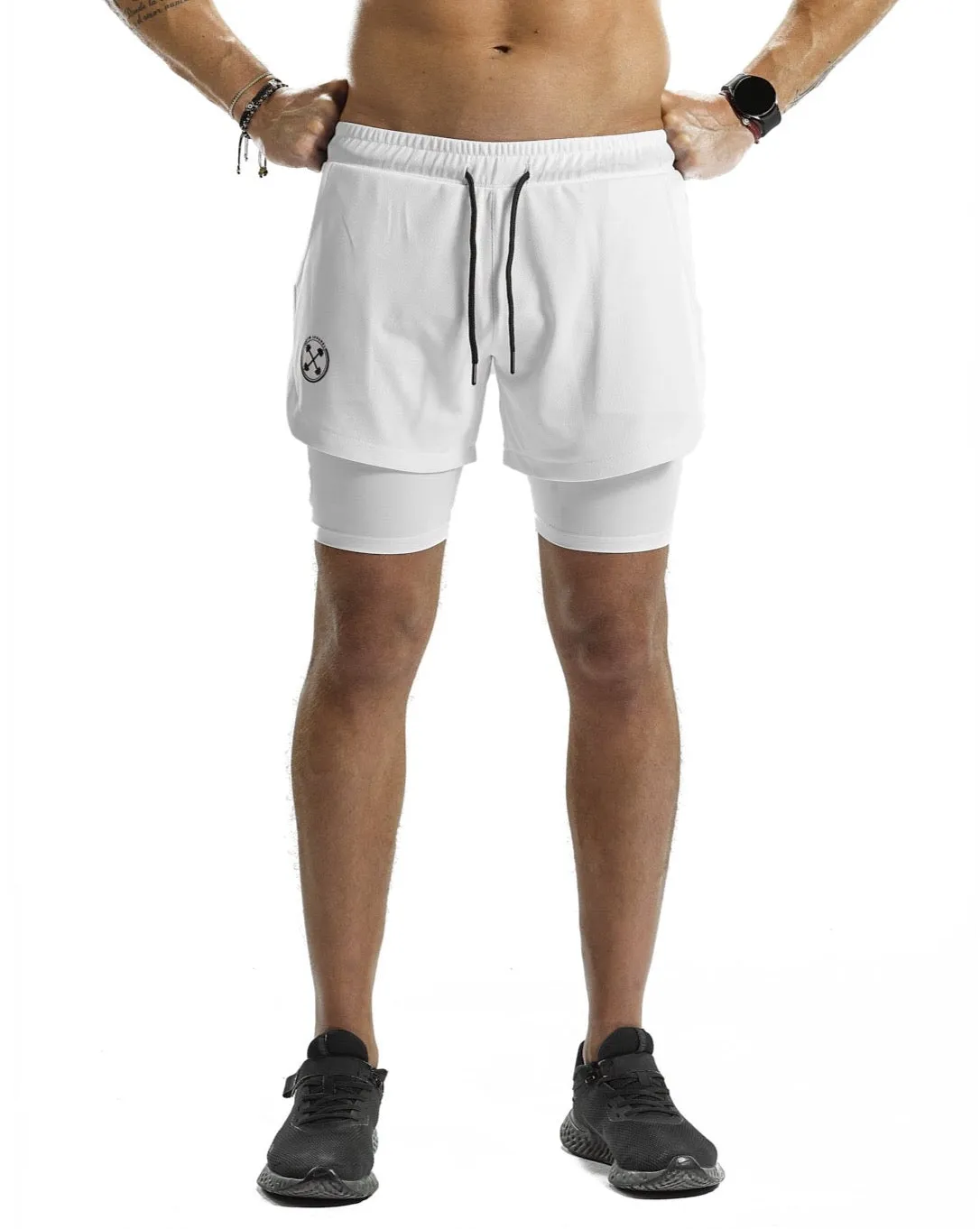 2 in 1 Functional Training Shorts [White]