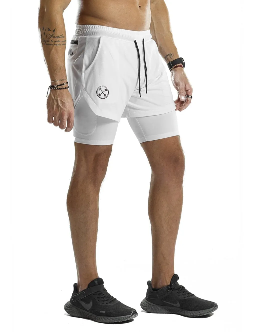 2 in 1 Functional Training Shorts [White]