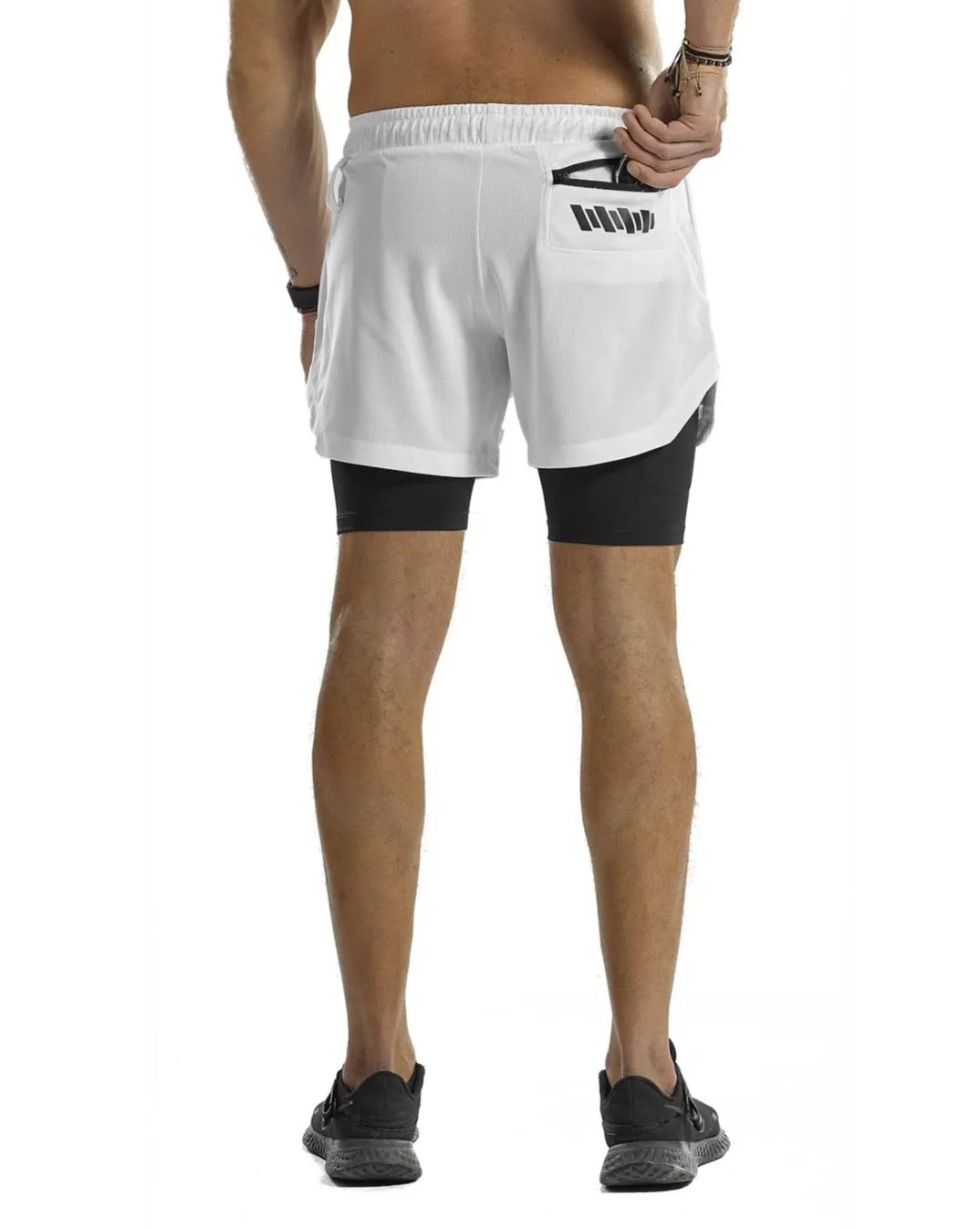 2 in 1 Functional Training Shorts [White]