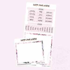2024 H. Weeks Yearly Calendar Sticker Kit - Imagine Bouquet