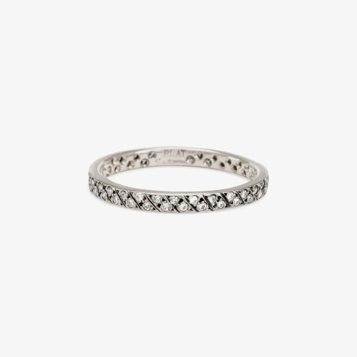 2.2mm Diagonal Antiqued Diamond Band | R8901W