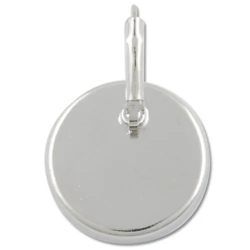 25MM Round Imitation Rhodium French Lever Back Earrings Blank/Base,fit 25MM glass cabochons,buttons