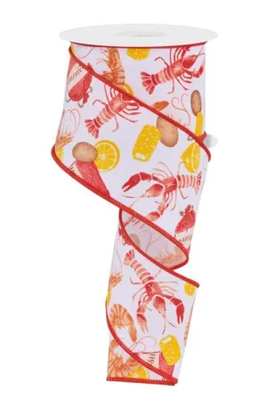 2.5" Crawfish On Diagonal Weave: White, Yellow, Brown (10 Yards) RGF107127