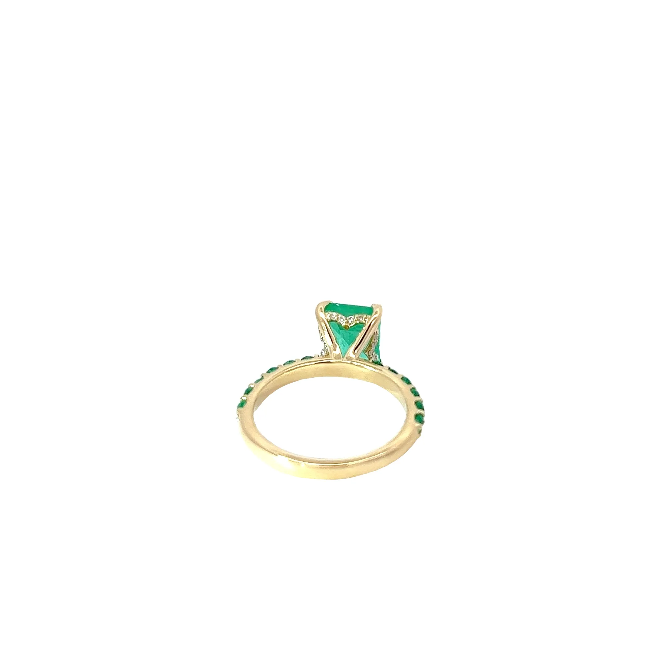 2.61CT Emerald Cut Columbian "Green Goddess" Ring
