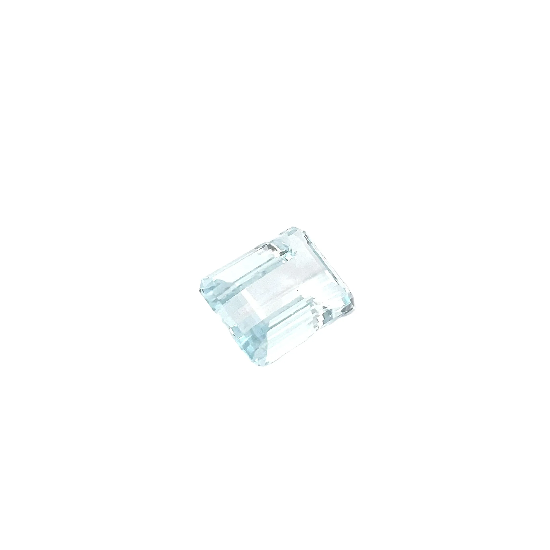 26.73CT LIGHT GREENISH BLUE OCTAGONAL TOPAZ GIA