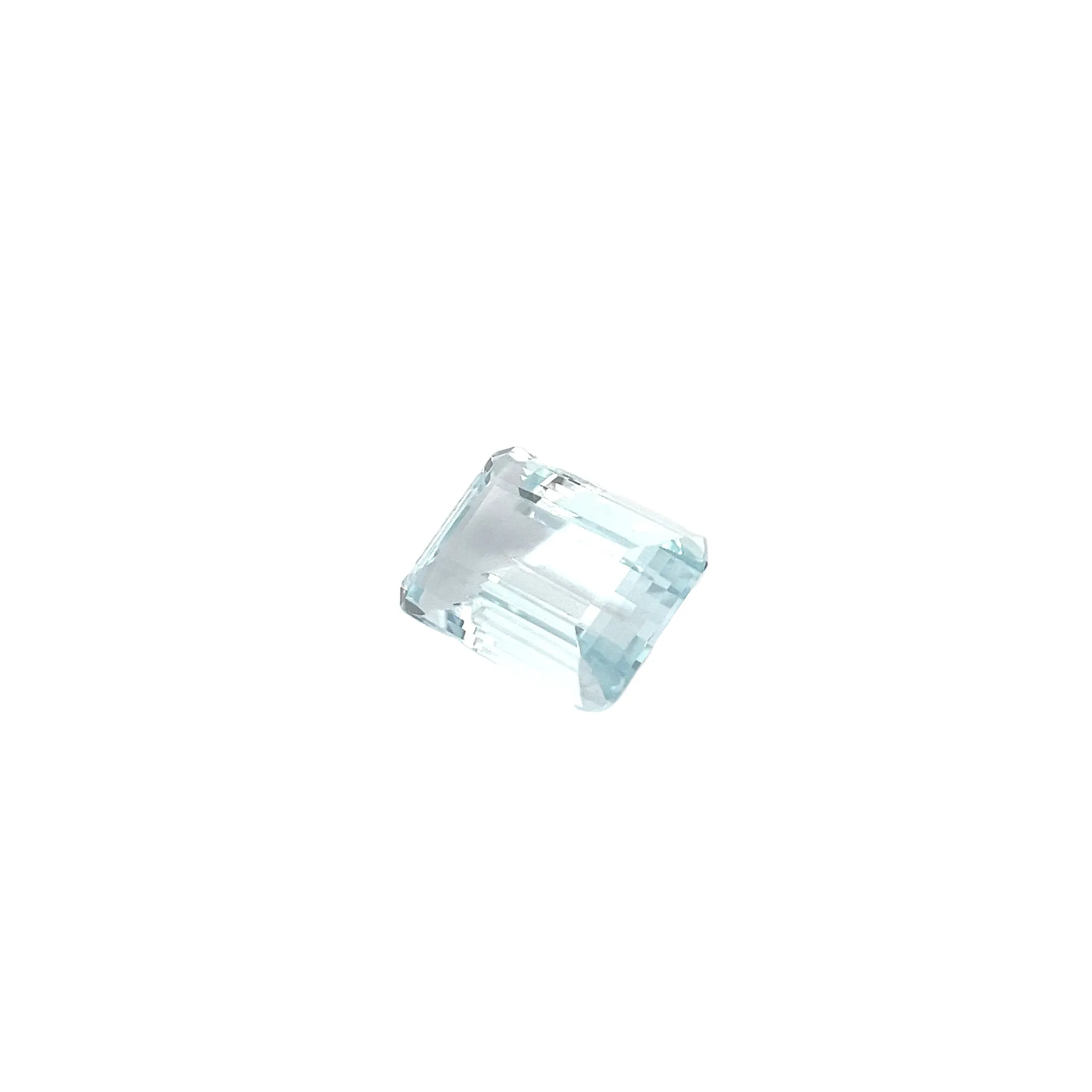 26.73CT LIGHT GREENISH BLUE OCTAGONAL TOPAZ GIA