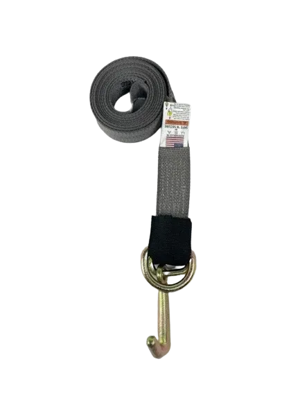 2" x 10' Diamond Weave Wheel Lift Strap w/ Mini J, D-Ring & Cordura Sleeve (SINGLE)