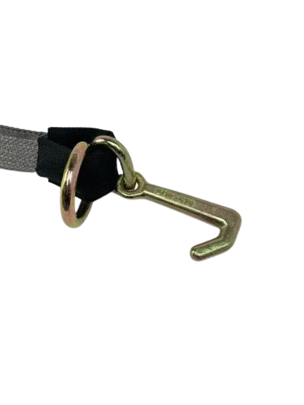 2" x 10' Diamond Weave Wheel Lift Strap w/ Mini J, D-Ring & Cordura Sleeve (SINGLE)