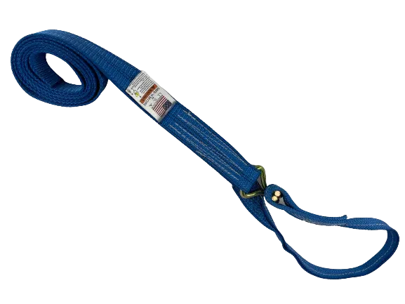 2" X 10' Sewn loop wheel strap w/ Wire hook