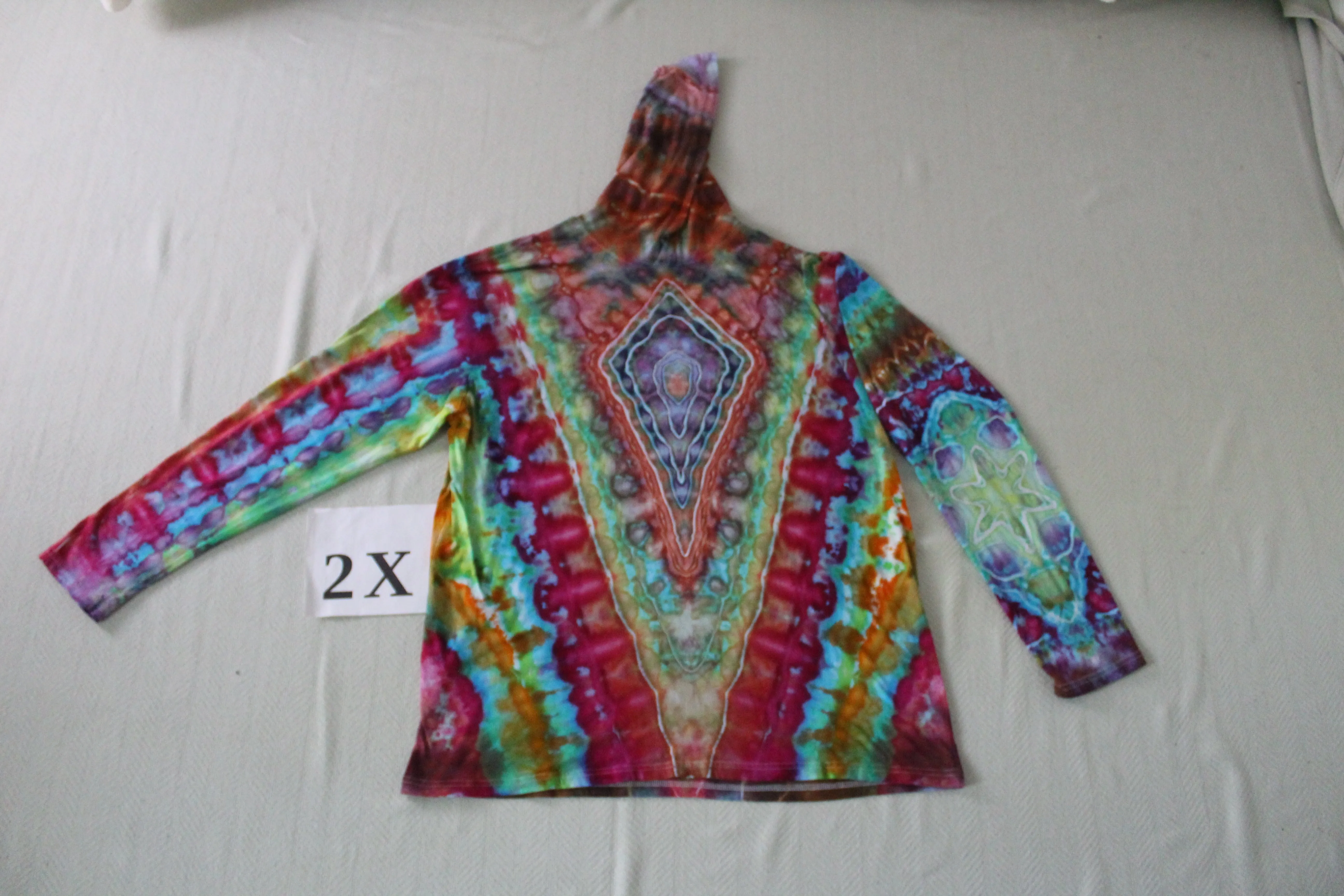 2X Long Sleeve Hooded Shirt