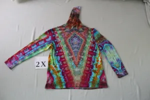 2X Long Sleeve Hooded Shirt
