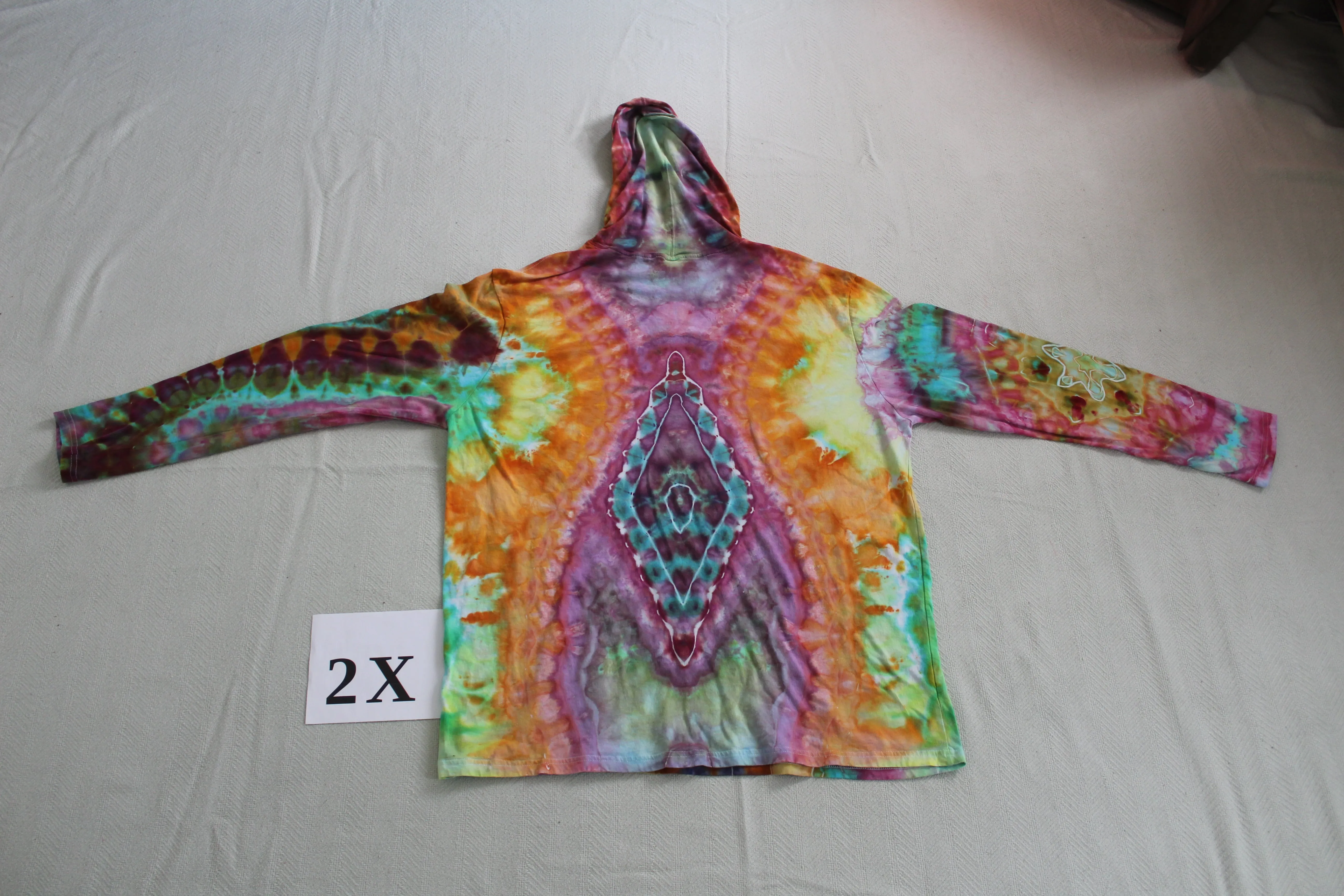 2X Long Sleeve Hooded Shirt