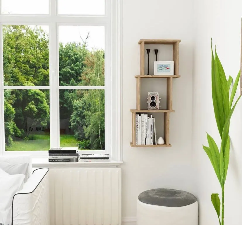 3-Cube Floating Decorative Organizer Wall Shelf with Ledges