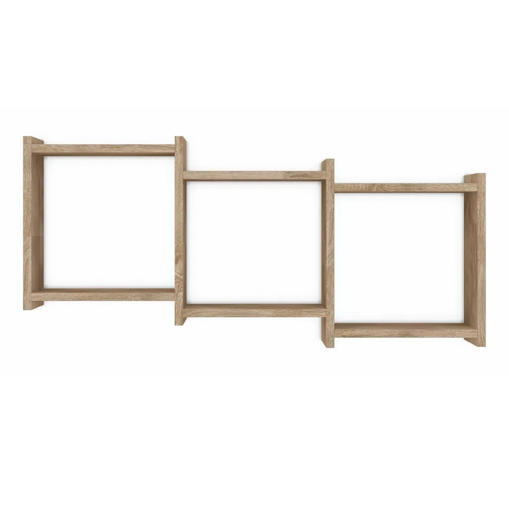 3-Cube Floating Decorative Organizer Wall Shelf with Ledges