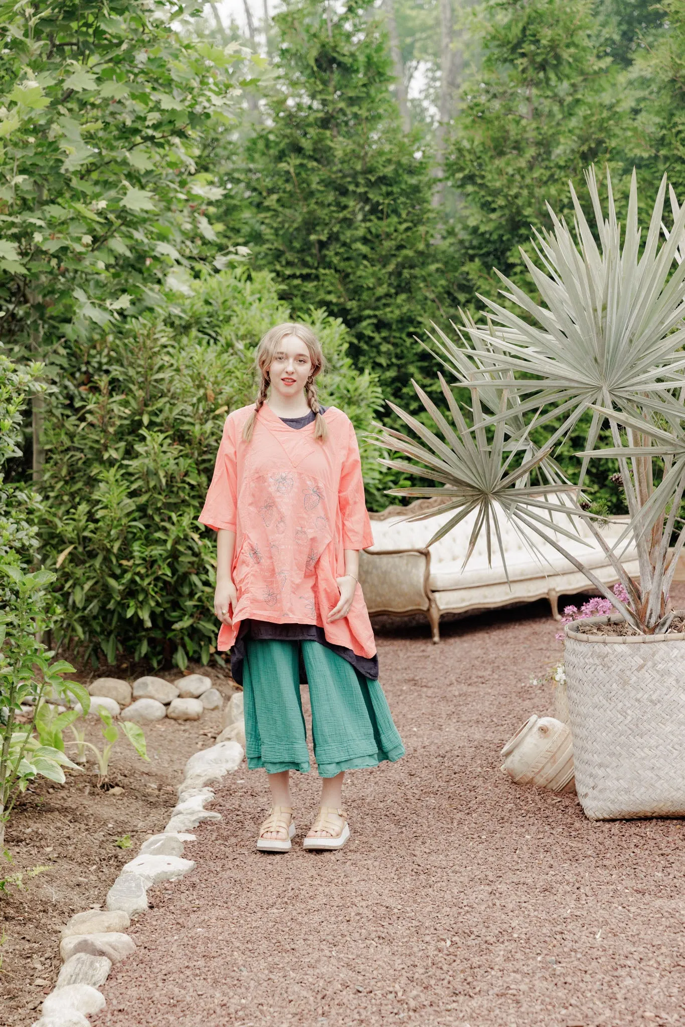 3353 Crop Gauze/Lawn Petaloon Jade