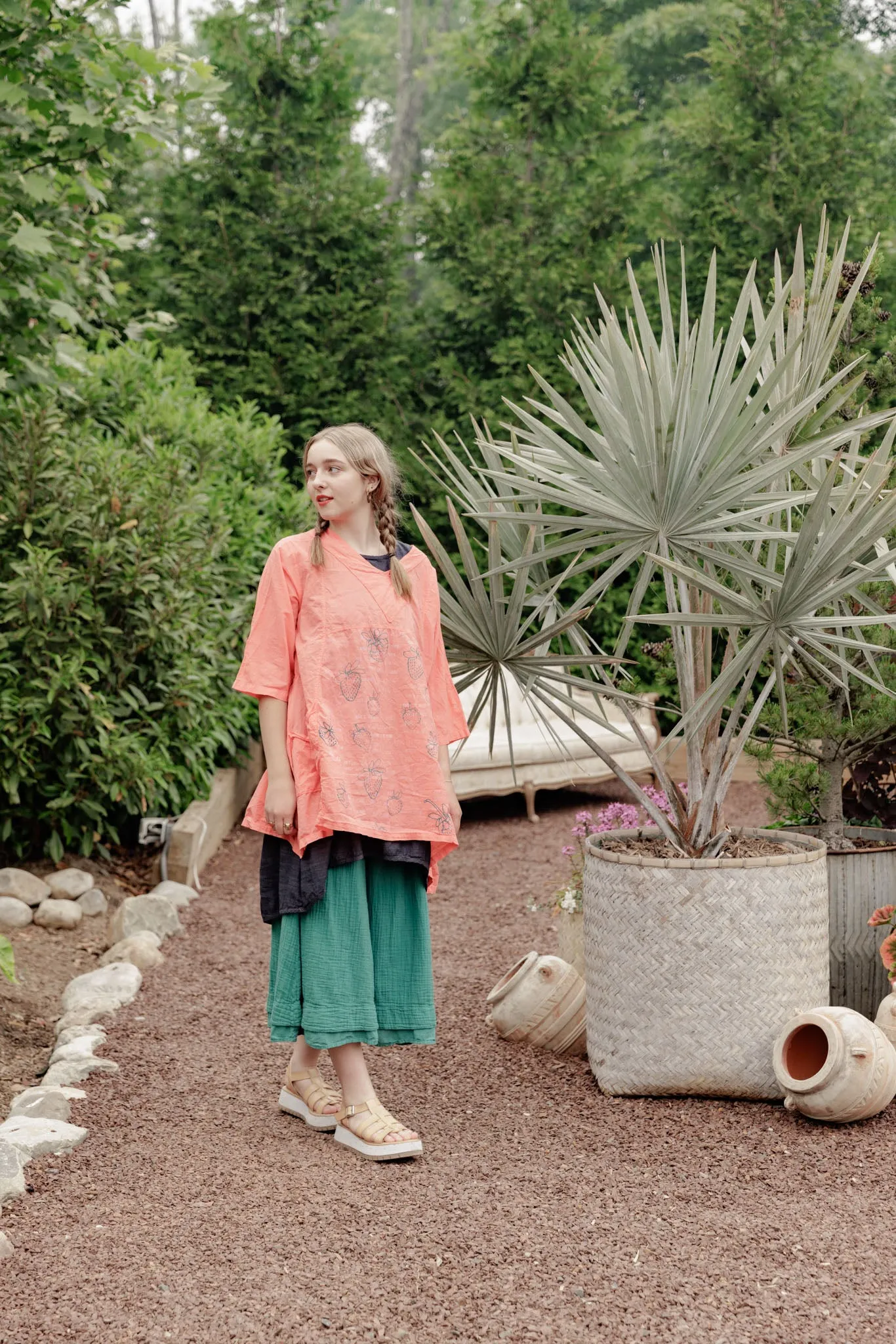 3353 Crop Gauze/Lawn Petaloon Jade