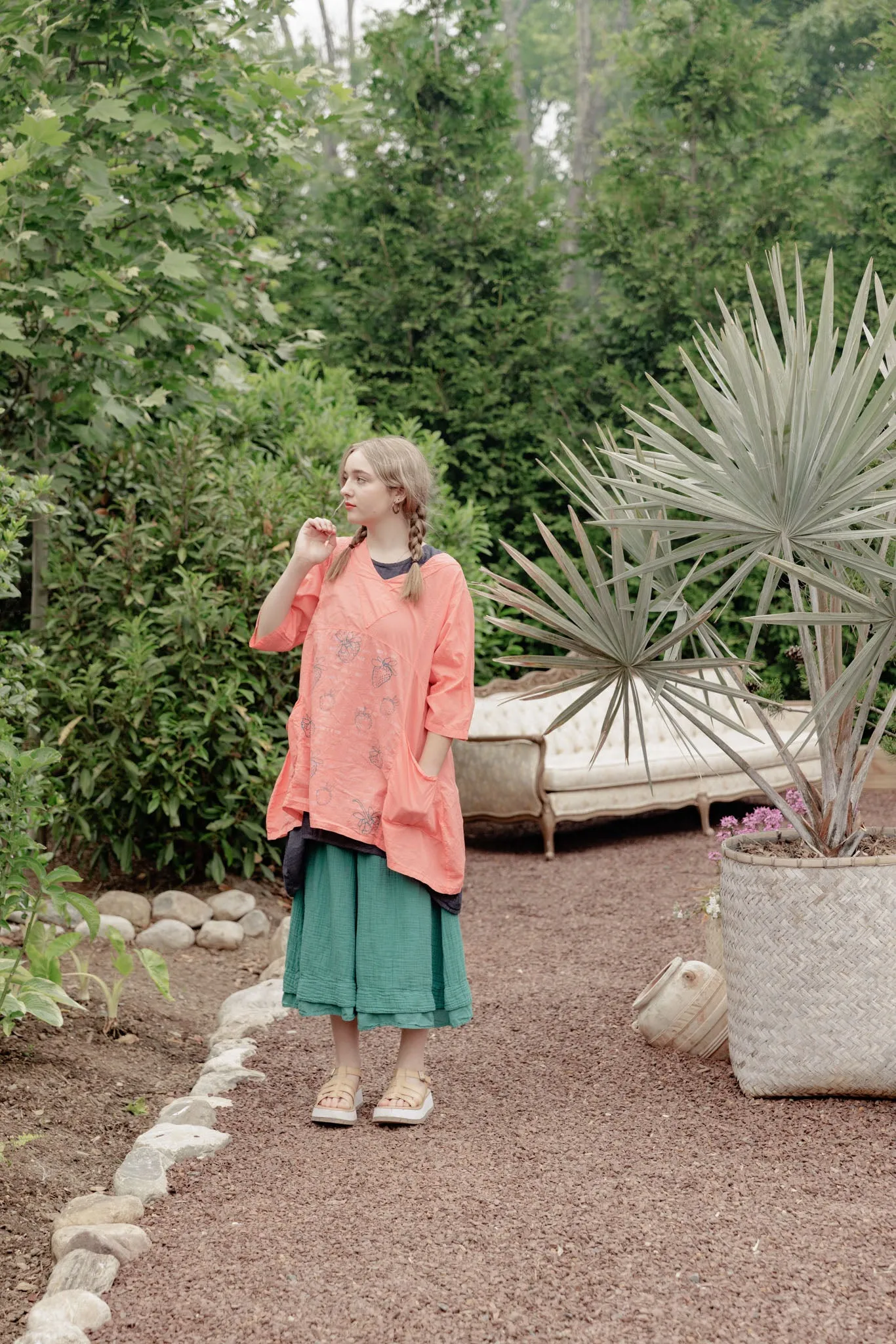 3353 Crop Gauze/Lawn Petaloon Jade