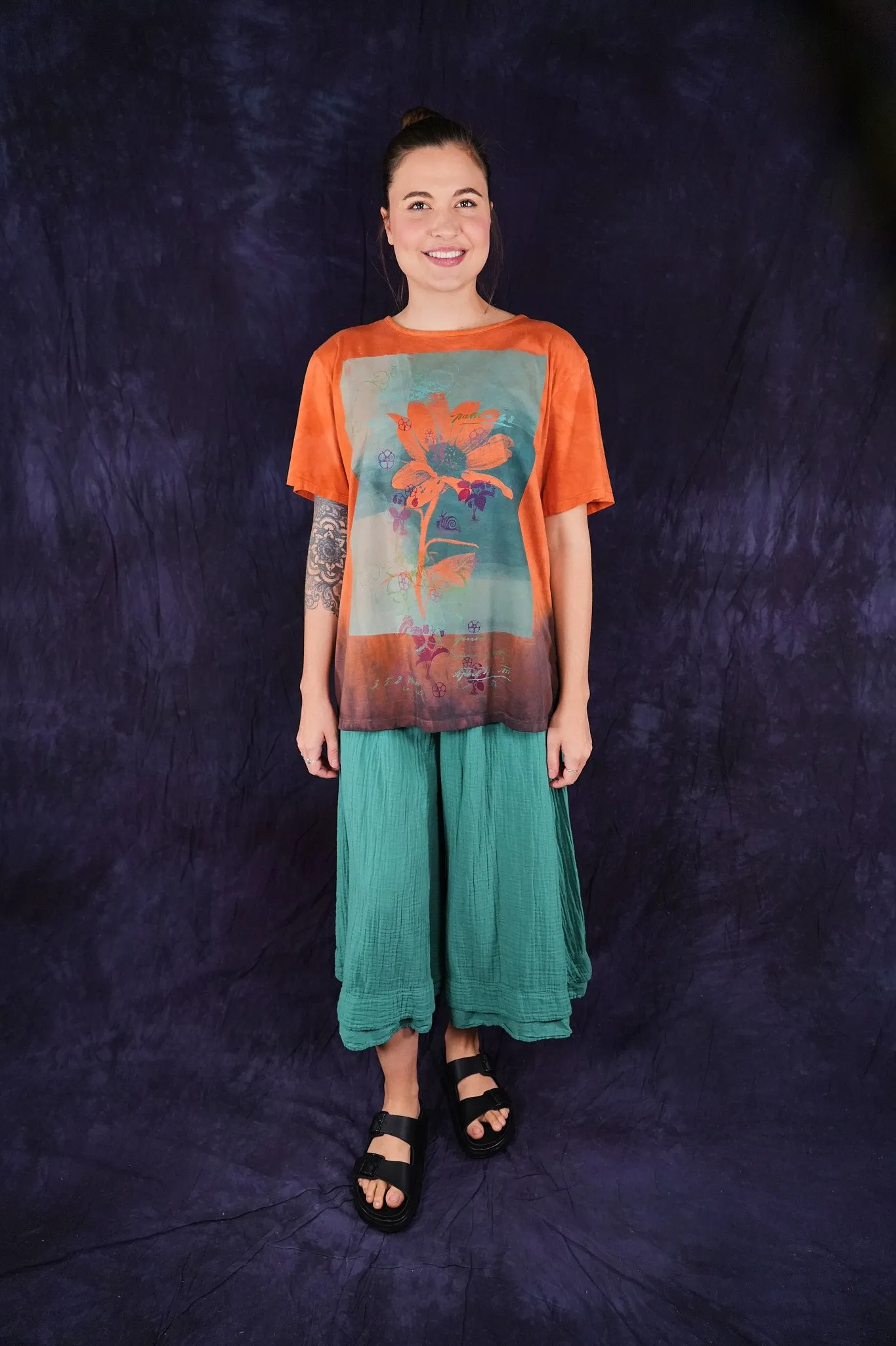 3353 Crop Gauze/Lawn Petaloon Jade