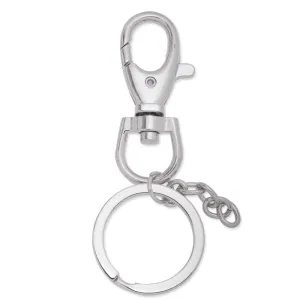 33mm large METAL SWIVEL CLIPS,HOOKS CLASPS Lobster,Imitation Rhodium Finished,5pcs/lot
