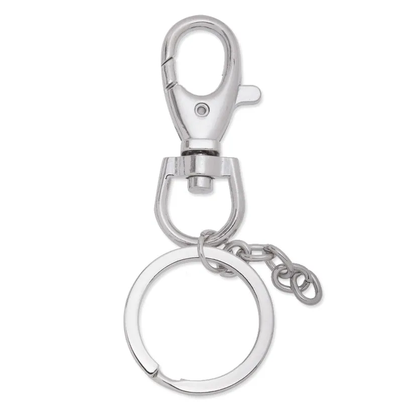 33mm large METAL SWIVEL CLIPS,HOOKS CLASPS Lobster,Imitation Rhodium Finished,5pcs/lot