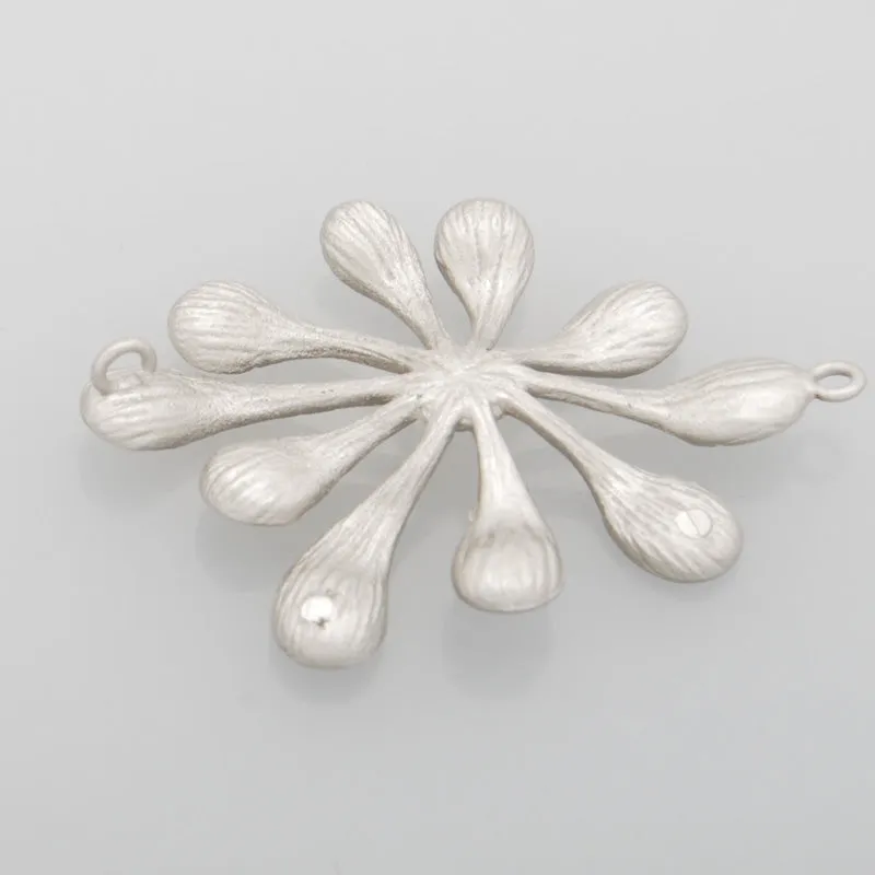 34*23MM lovely modern charms,Peacock Flower,Matte Imitation,suit for necklace/bracelet/earring ect,sold 10pcs per pkg