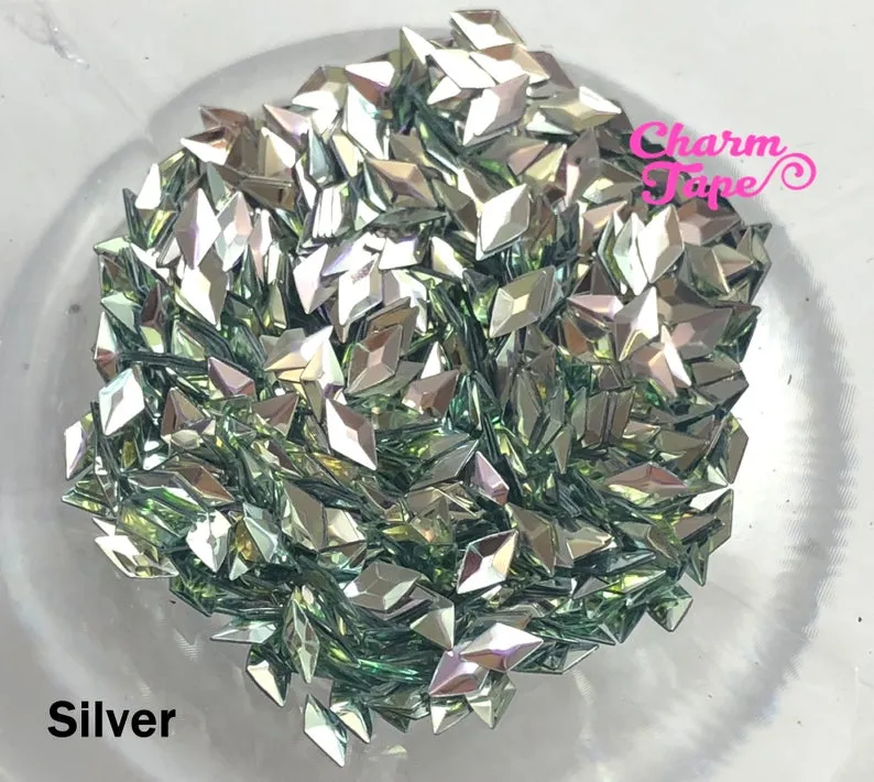 3D Diamond Rhombus Loose glitters, glitter 3mm UV resin, nail gel, acrylic nail, nail polish glitter, nail stamping