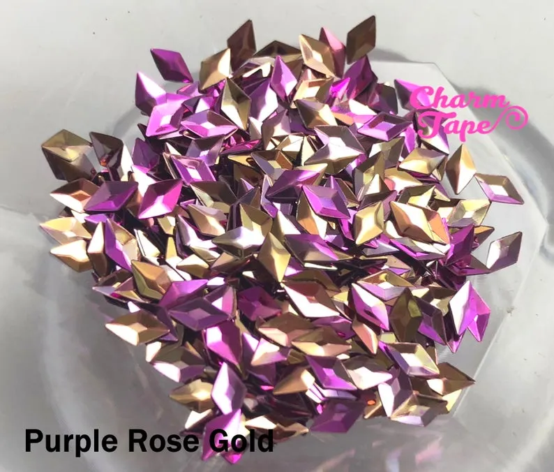 3D Diamond Rhombus Loose glitters, glitter 3mm UV resin, nail gel, acrylic nail, nail polish glitter, nail stamping