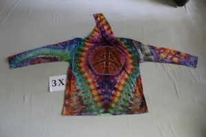 3X Long Sleeve Hooded Shirt